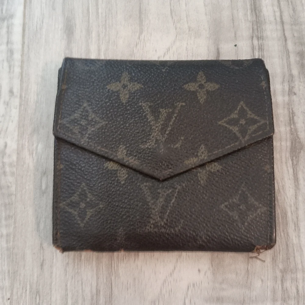 Louis-Vuitton Bifold Wallet Brown Authentic